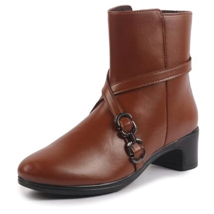 Women Flared Heel Boots