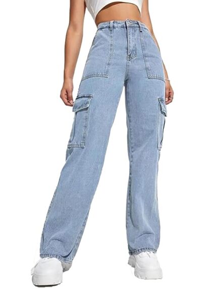 High Waist Wide Fit Jeans – Women's Relaxed Denim with Wide Leg
