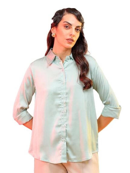 The Indian Garage Co Women Slim Fit Solid Shirt