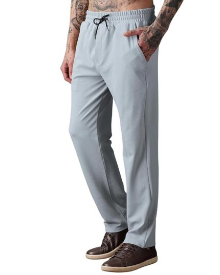 Men's Polycotton Straight Fit Track Pants | Mid-Rise with Flexi Waistband | Comfortable Active & Lounge Wear