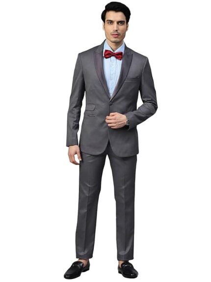 Solid Slim Fit Tuxedo Suit