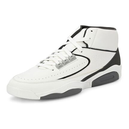 White High-Neck Sneakers | Lightweight & Comfortable | Ideal for Walking, Gym, and Casual Wear