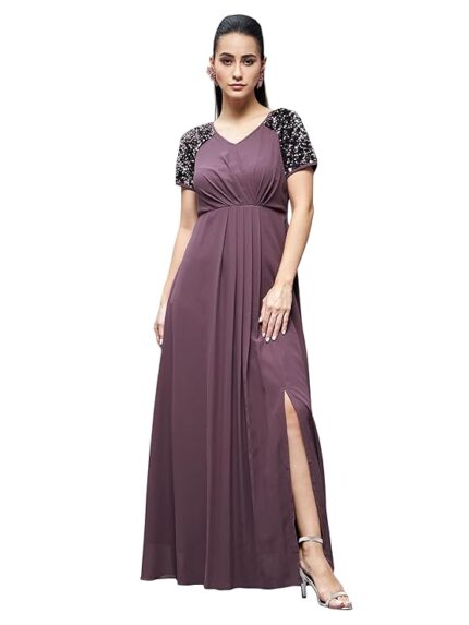 Women's Relaxed Fit Maxi Georgette Dress