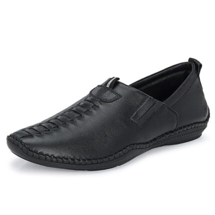 Men's Formal Slip on Loafers |Comfort Trendy Non Lace-Up Design |Flexible Mocassins |Leather with Anti-Skid Sole |Perfect for Walking &
