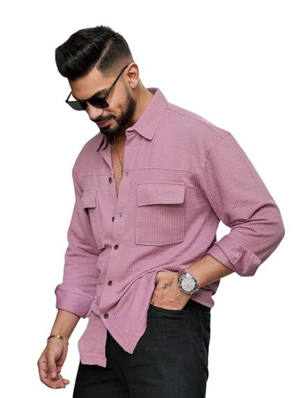 Regular Fit Fancy Double Pocket Casual Shirt for Men Full Sleeves - Cargo