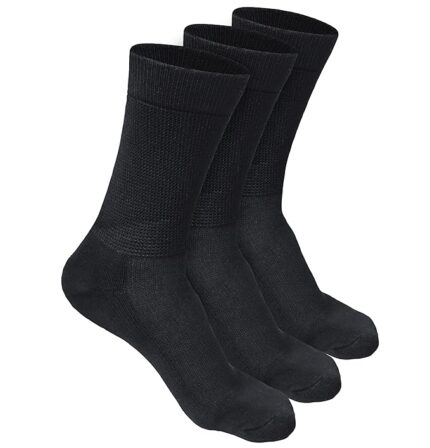 Men's Crew Socks, 3X Softer than Cotton Socks, Odour Resistant & Breathable, Calf Length Socks
