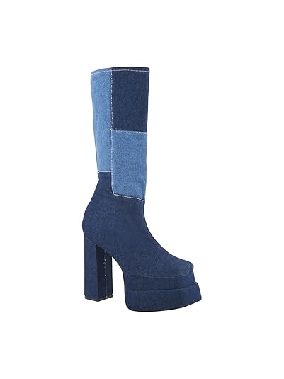 Trendy Comfortable Knees Length Block Heel Zipper Boots for Womens & Girls