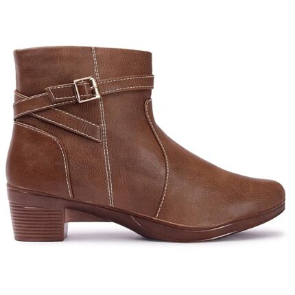 Women's Boots | Faux Leather, Trendy, Comfortable, Zipper Boots for Casual, Outdoor and Holiday Women